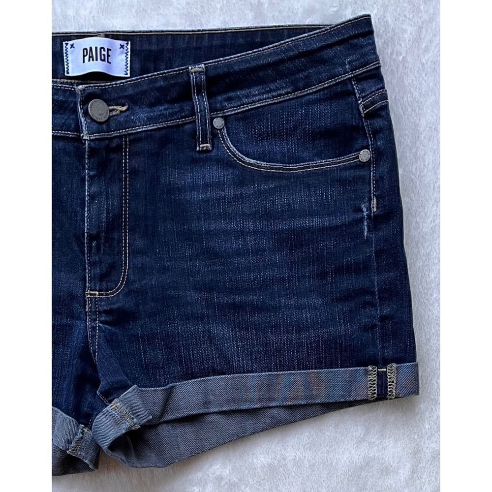 PAIGE Jimmy Jimmy Short Mid Rise Cuffed Denim Shorts in Remington Wash, Size 30 - Picture 9 of 16